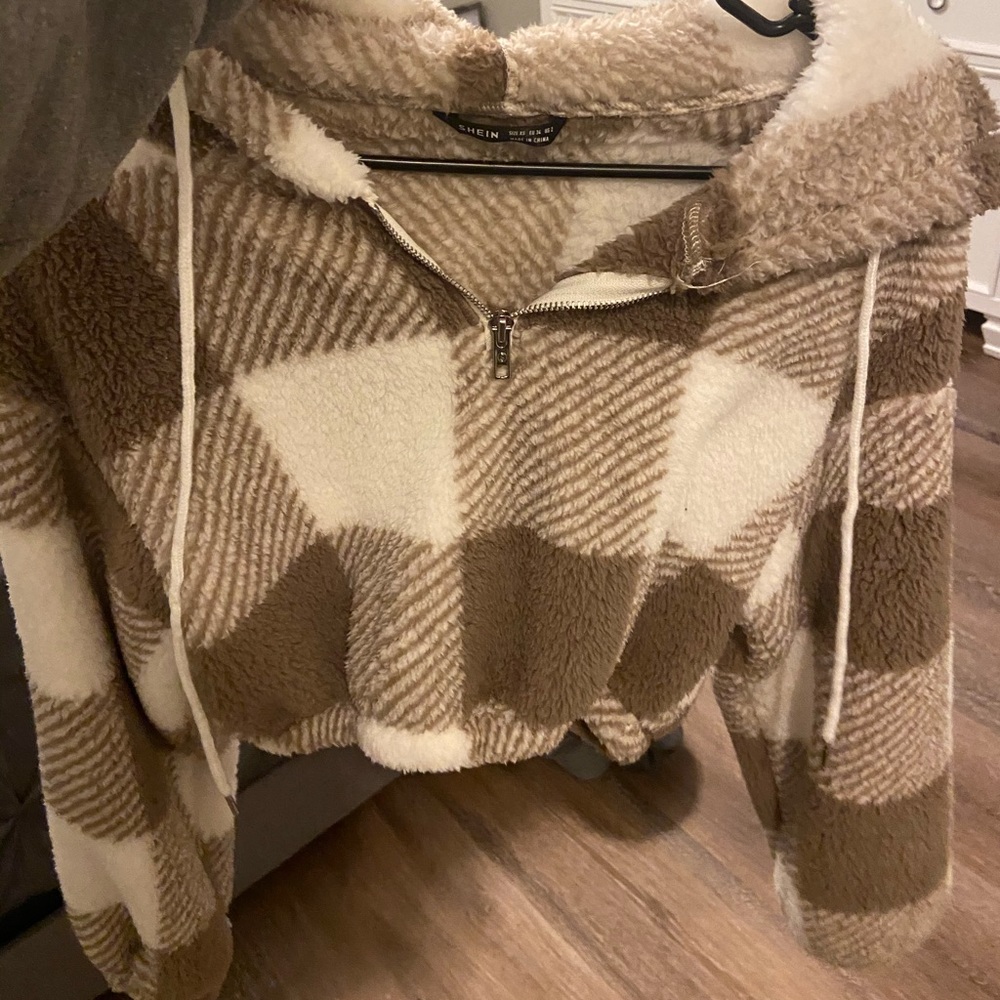 shein | xs | white & brown